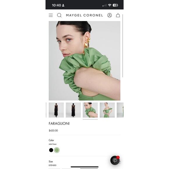 Maygel Coronel FARAGLIONI Dress EXTENDED One Size $420 - Picture 5 of 16